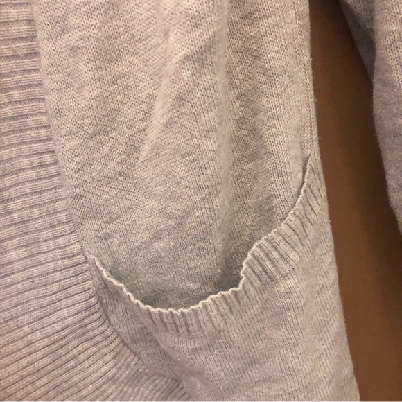 Sans Souci Open‎ Front Ribbed Pocket Cardigan Grey Small - Picture 6 of 6